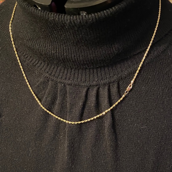 18k solid yellow Gold 22 inch Rope Chain Necklace 2.5 mm, 1.9 grams - Picture 10 of 16